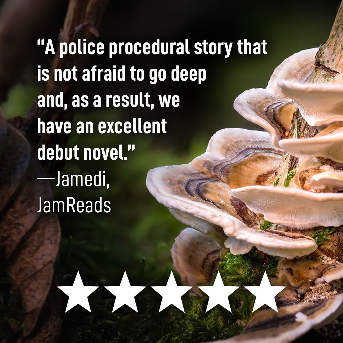 I was so appreciative of @javier_vaquera for helping with the #MushroomBlues cover reveal, but then he dropped this wonderful 5-star review after launch, too! Gracias, amigo 🍄

BUY IT TODAY in paperback/hardcover/eBook on Amazon or read it FREE on K