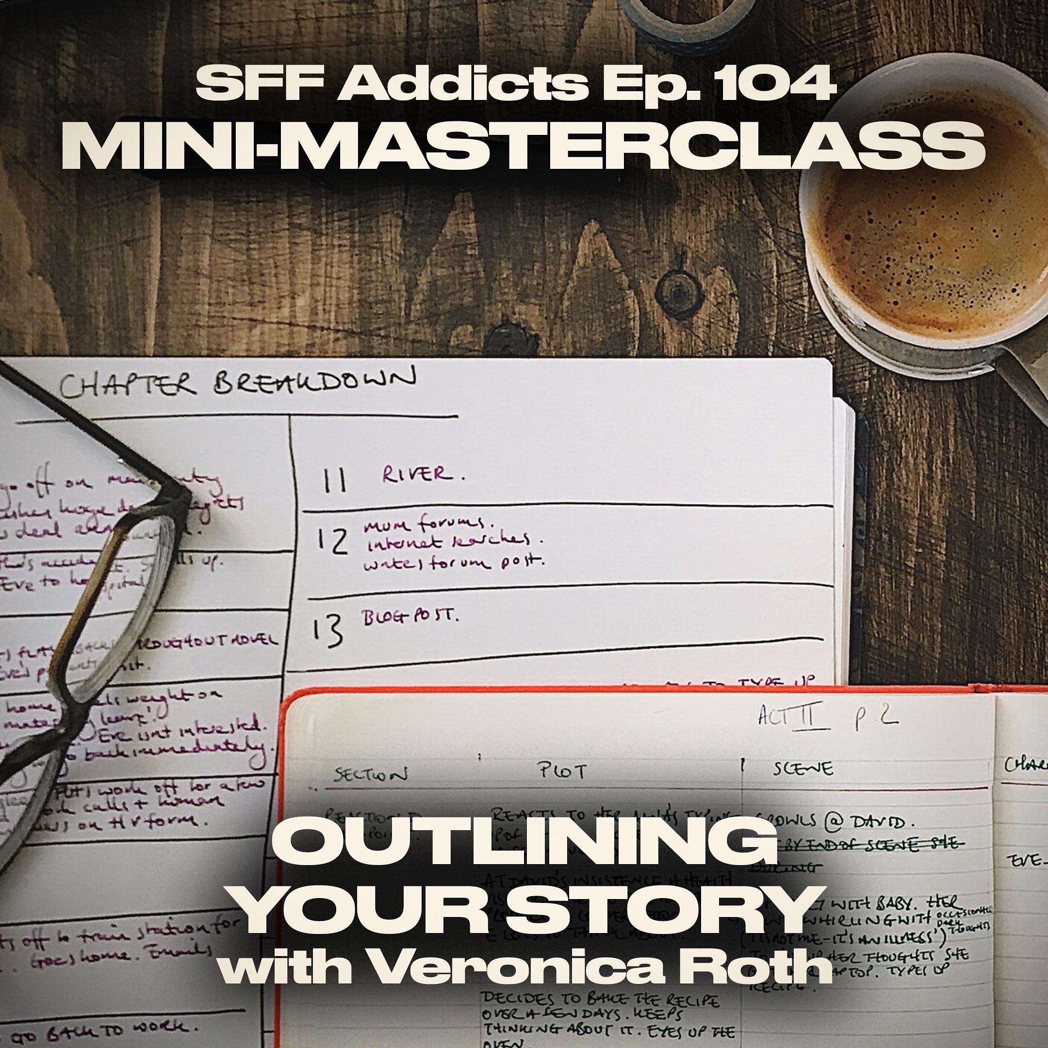 Ep. 104 of @sffaddictspod is LIVE! Join bestselling author @veronicaroth, my co-host @mjkuhnbooks and I as we deconstruct approaches to outlines in our masterclass on Outlining Your Story.

And don&rsquo;t forget, you can support SFF Addicts through 