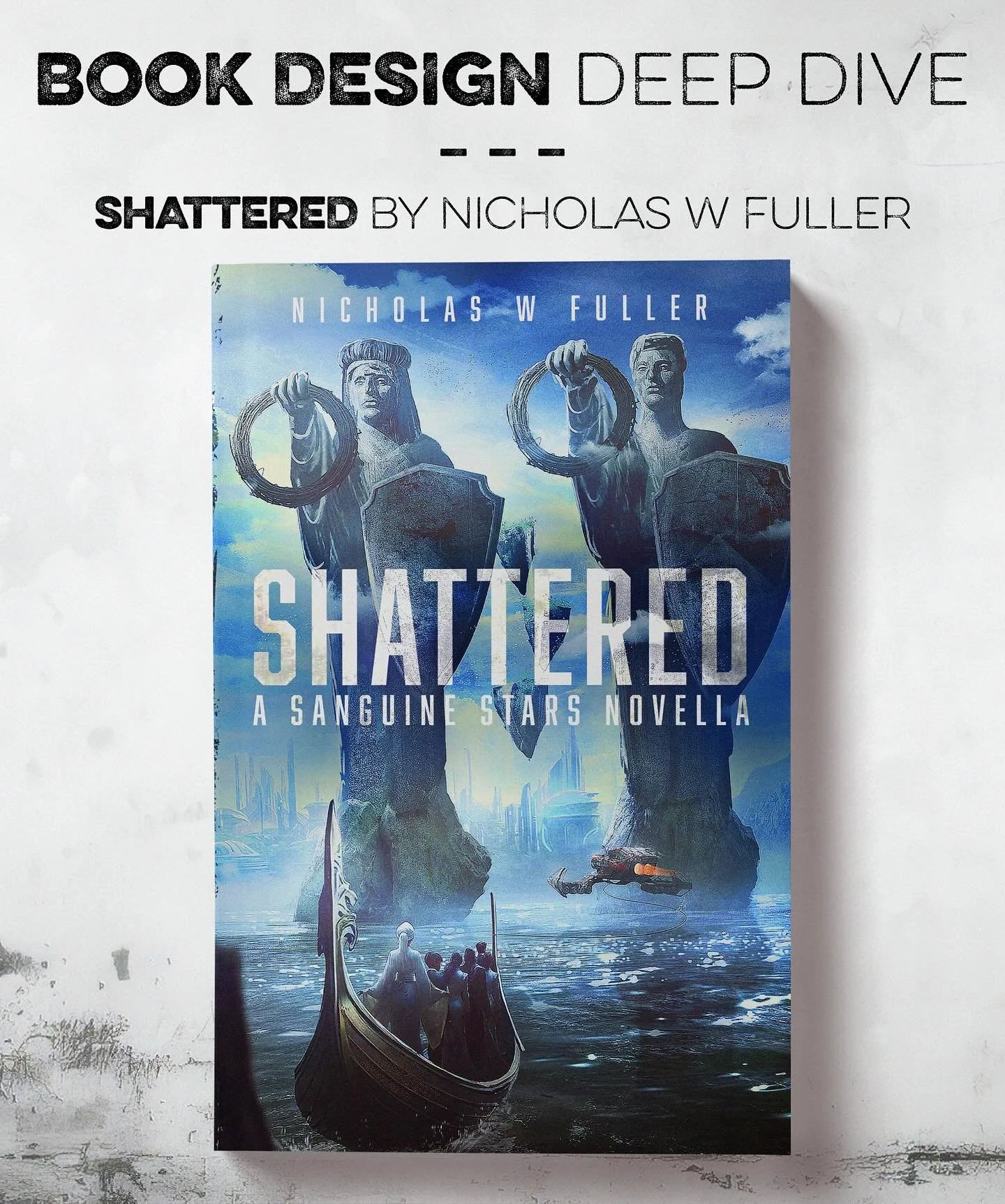 📚 BOOK DESIGN DEEP DIVE 📚
I had a lot of fun helping my friend @authornicholaswfuller with his debut science fantasy novella, Shattered. The incredible @jeffbrown_graphics did the front cover typography (original art by @trotearobert), while I tack