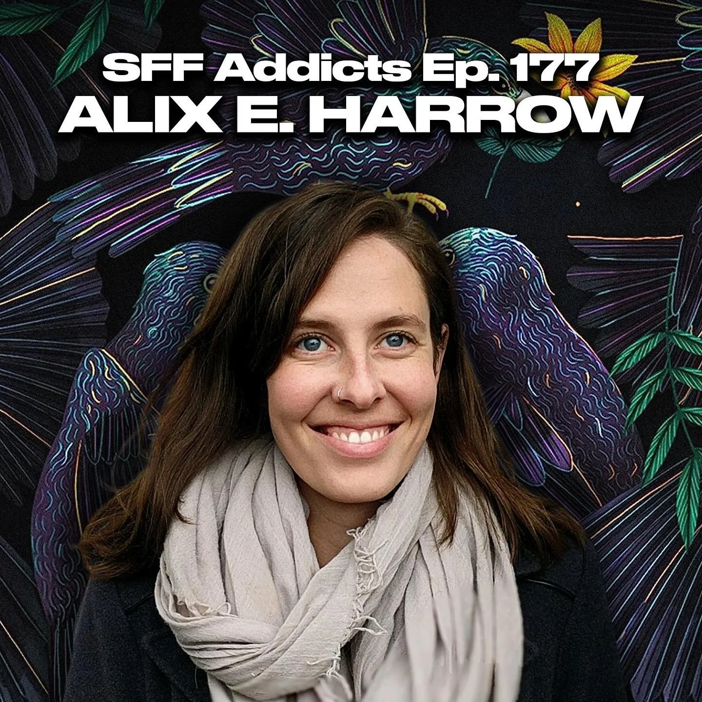 Ep. 177 of @sffaddictspod is LIVE! Join my co-hosts @mjkuhnbooks @gretakkelly and I for our interview with bestselling author @alix.e.harrow, where we chat about her new novel The Everlasting, foundational myths, lady knights, subverting heroism and 