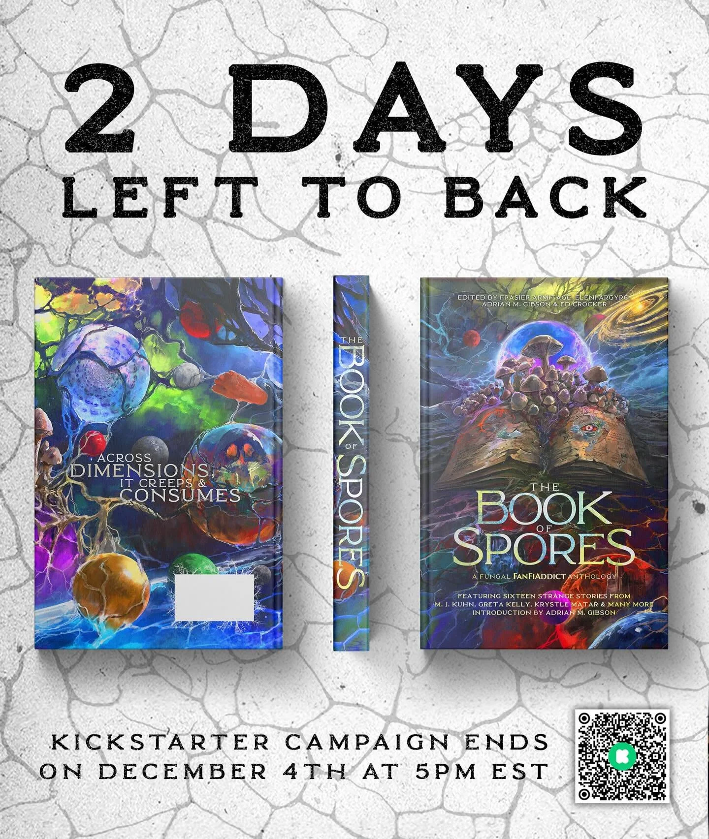 48 HOURS LEFT!!! Don&rsquo;t miss out on the Kickstarter for THE BOOK OF SPORES anthology, where you can pledge to get a gorgeous deluxe edition hardcover, all kinds of awesome swag and more. Get on it, fungal folks 🍄🍄&zwj;🟫

Back the project on K