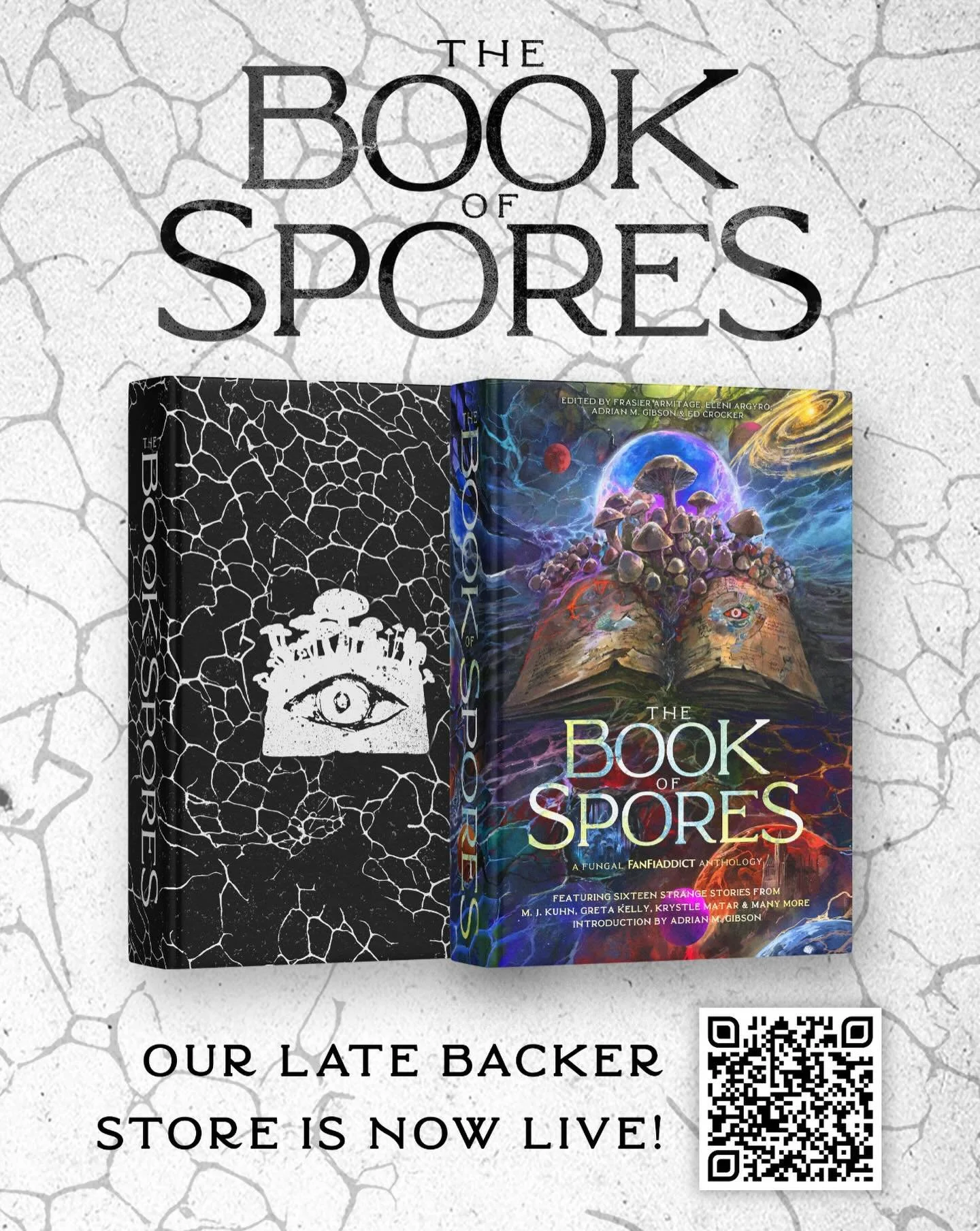 🍄 ICYMI 🍄 The Book of Spores LATE BACKER STORE is open!!! If you weren&rsquo;t able to back our fungal SFF anthology during the Kickstarter campaign, you can now pre-order a copy via Pledgebox. The store includes the deluxe hardcover, paperback and
