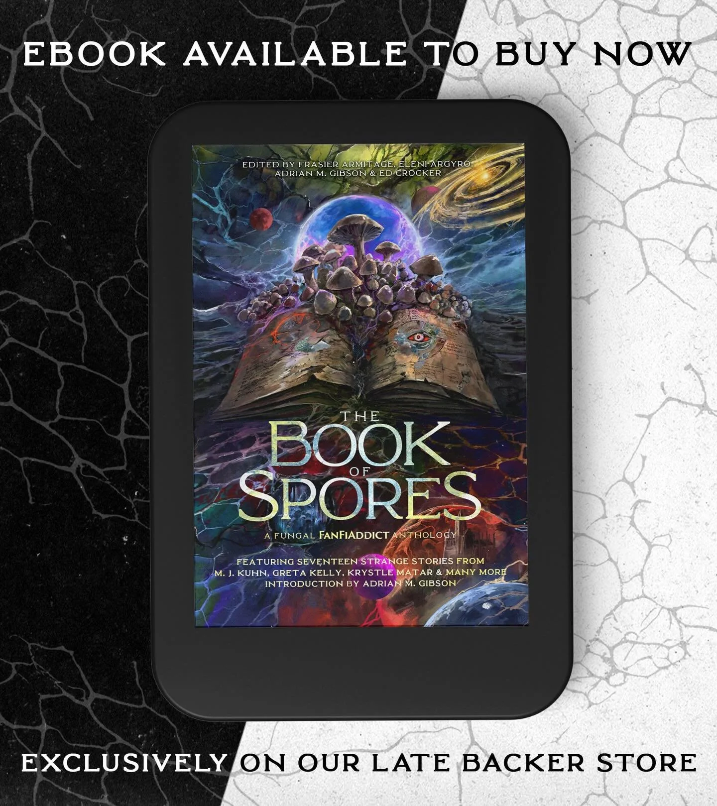 Want to read The Book of Spores anthology? Well, you can do so TODAY! Get the EBOOK exclusively on our LATE BACKER STORE and infect your imagination with 17 never-before-seen fungal fantasy, sci-fi and horror stories 🍄🍄&zwj;🟫

Check the 🔗 in bio 