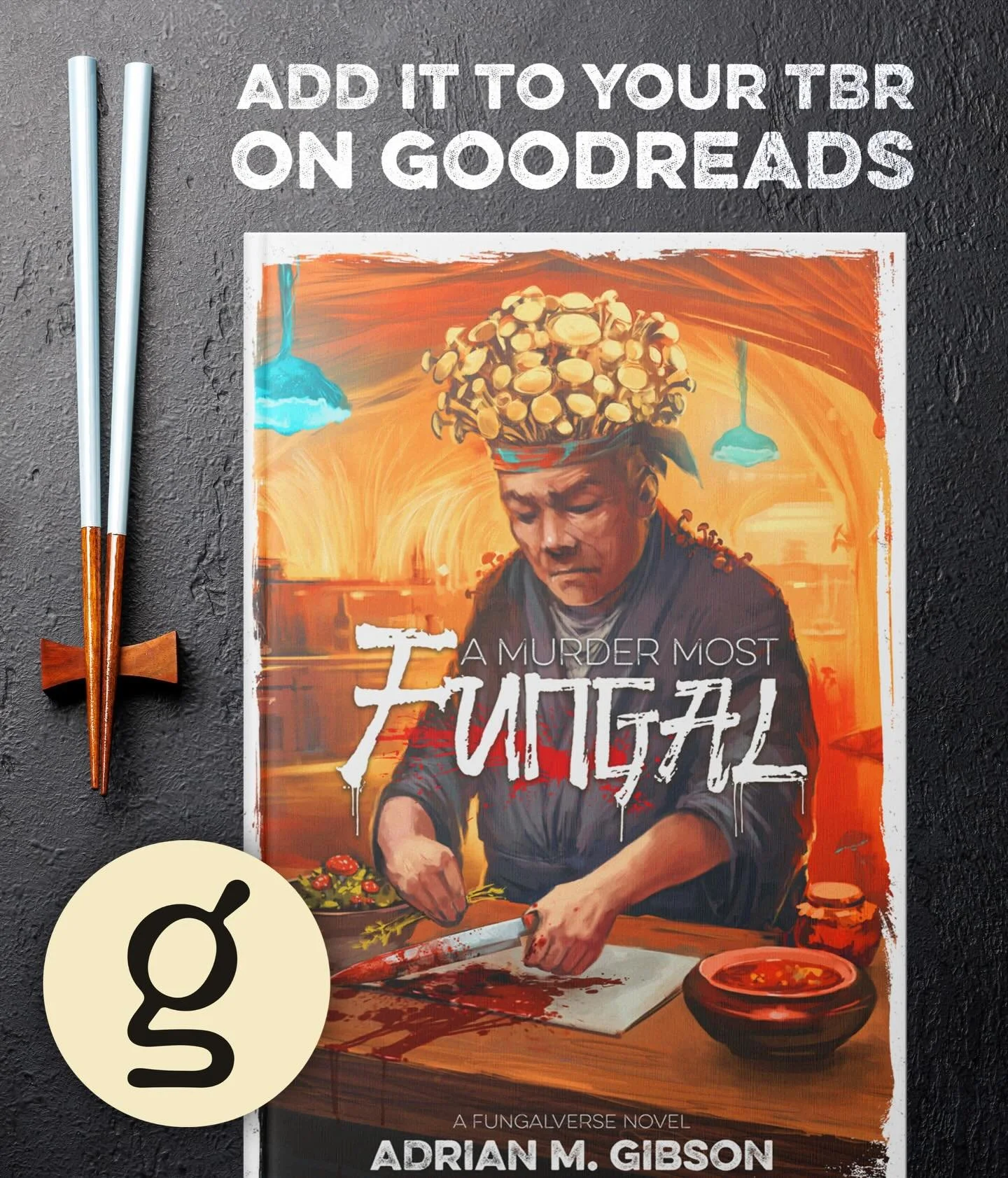 Are you excited to read my upcoming Fungalverse standalone novel A MURDER MOST FUNGAL? Well, now you can add it to your TBR over on Goodreads! Prepare yourself for a high stakes thriller of culinary proportions, releasing on June 16th 🍣🍄

Add it to