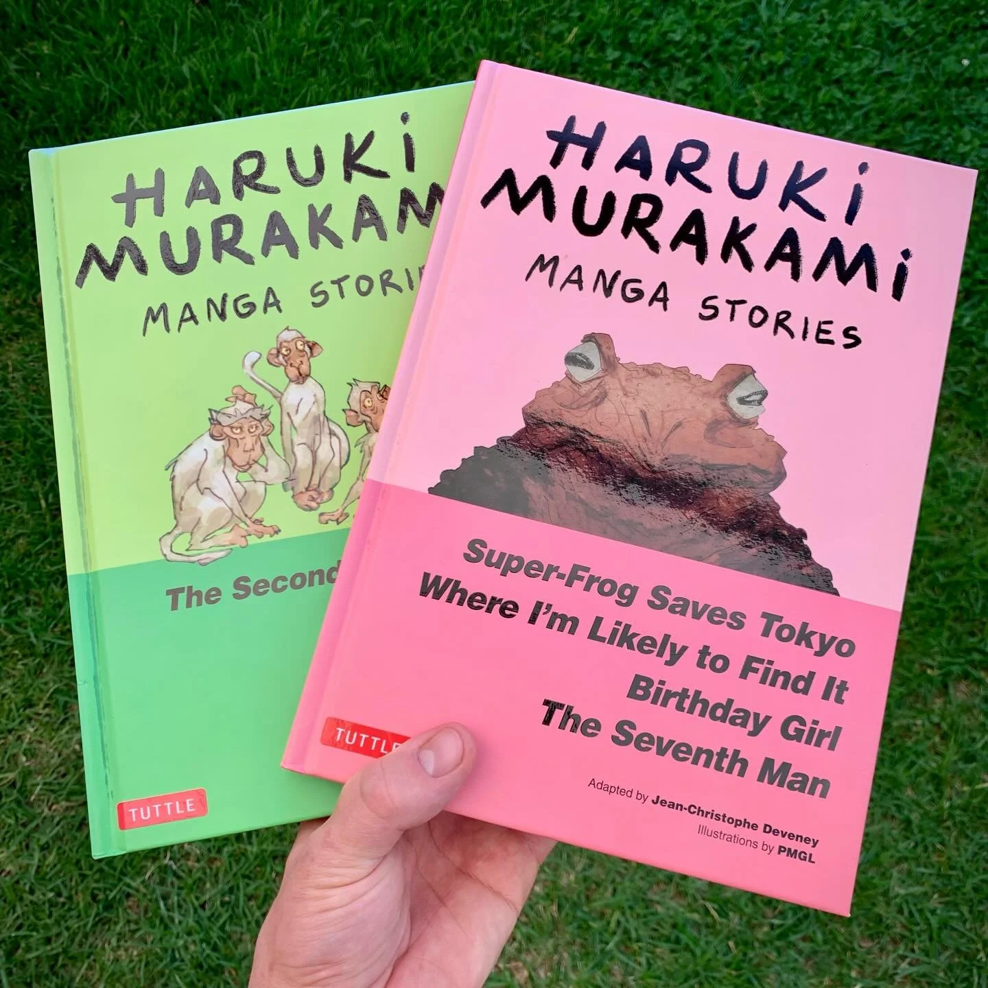 Picked up these two gorgeous Haruki Murakami manga collections while at the book store with my boys. Can&rsquo;t wait to dig into these strange stories!