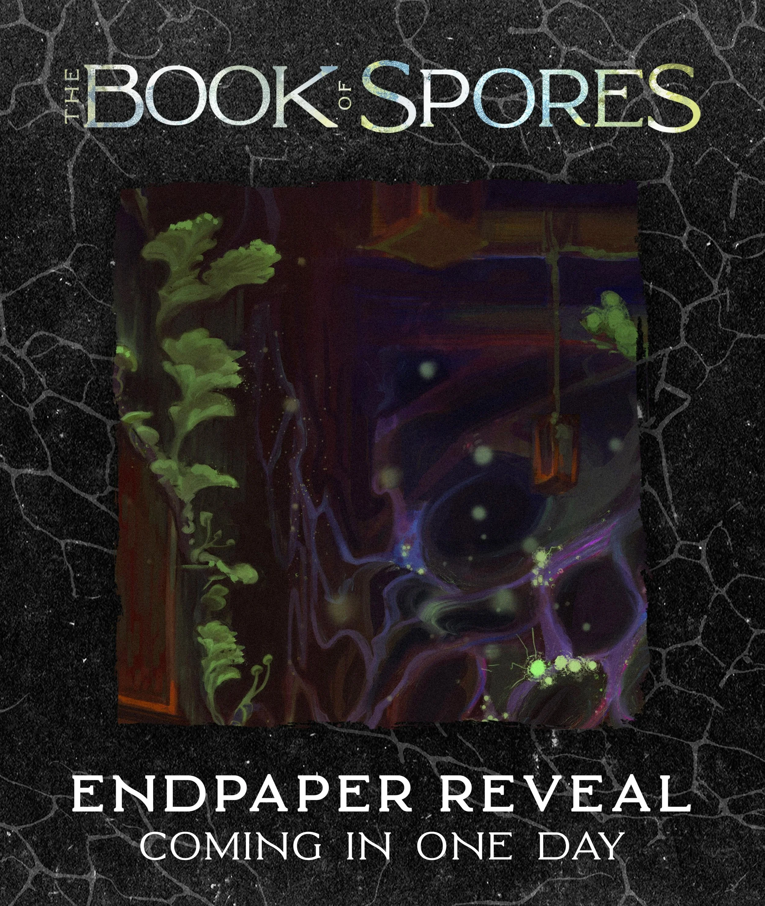 TOMORROW, we will reveal the incredible front/back endpaper artwork that the brilliant @pgm.99 created for The Book of Spores anthology!!! Until then, we will leave you with one more, very infectious teaser 🍄👀

The Book of Spores fungal SFF antholo