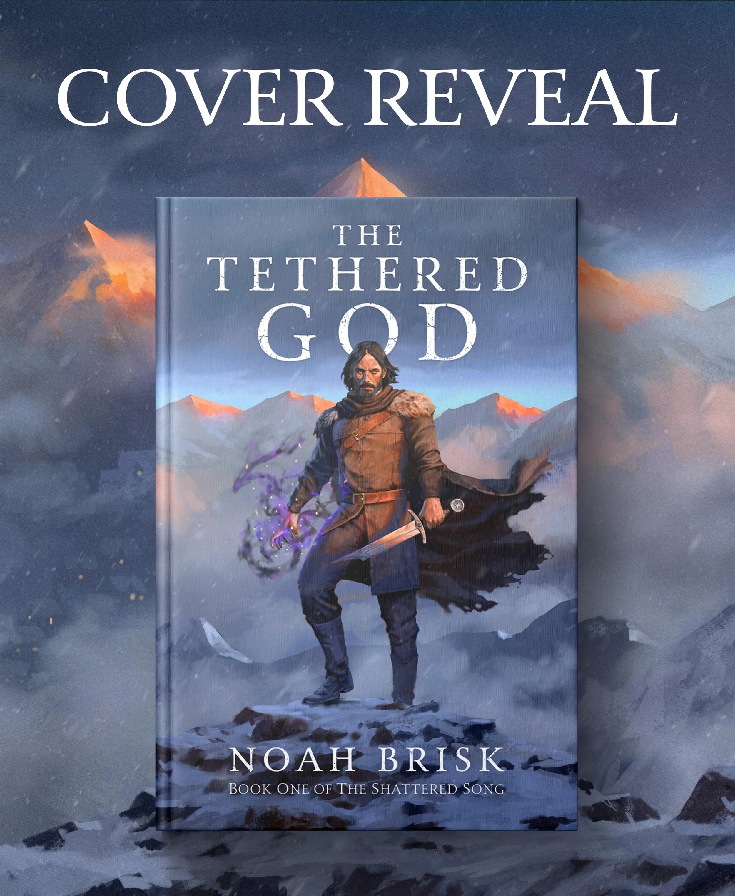 ⚔️ COVER REVEAL ⚔️
I&rsquo;m so excited to help reveal the cover for my friend @noahsbriskreviews&rsquo; debut novel THE TETHERED GOD, a dark epic fantasy releasing on Sept. 22, 2026. Noah brought me on board to do the design for the cover (and the r