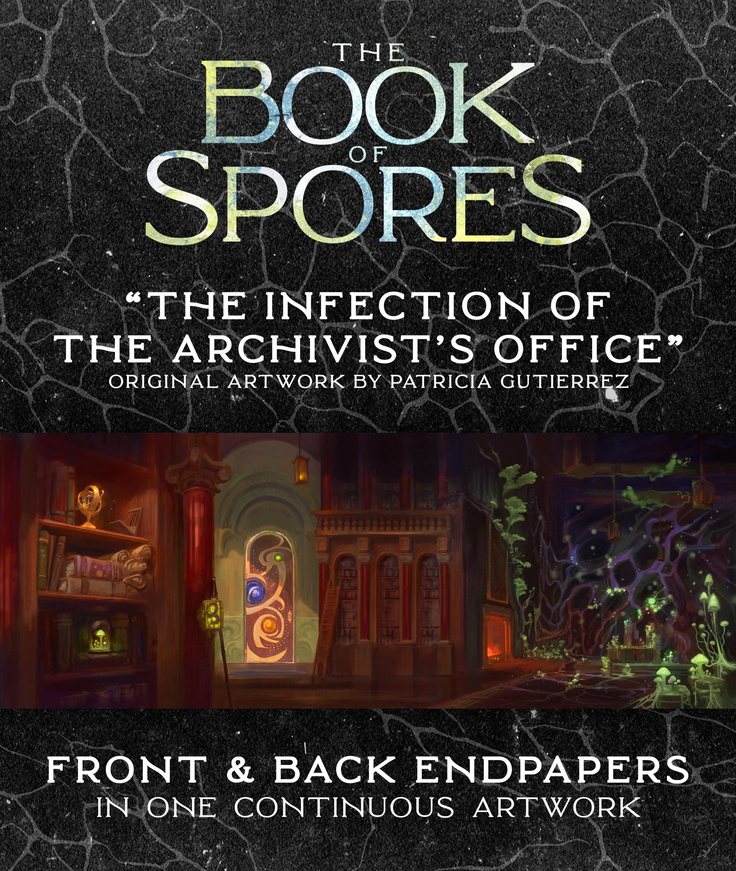 HERE IT IS, in all its glory: &ldquo;The Infection of the Archivist&rsquo;s Office&rdquo; by @pgm.99, a truly gorgeous extra-wide artwork that will grace the front and back endpapers of The Book of Spores anthology. Swipe to take in all those beautif