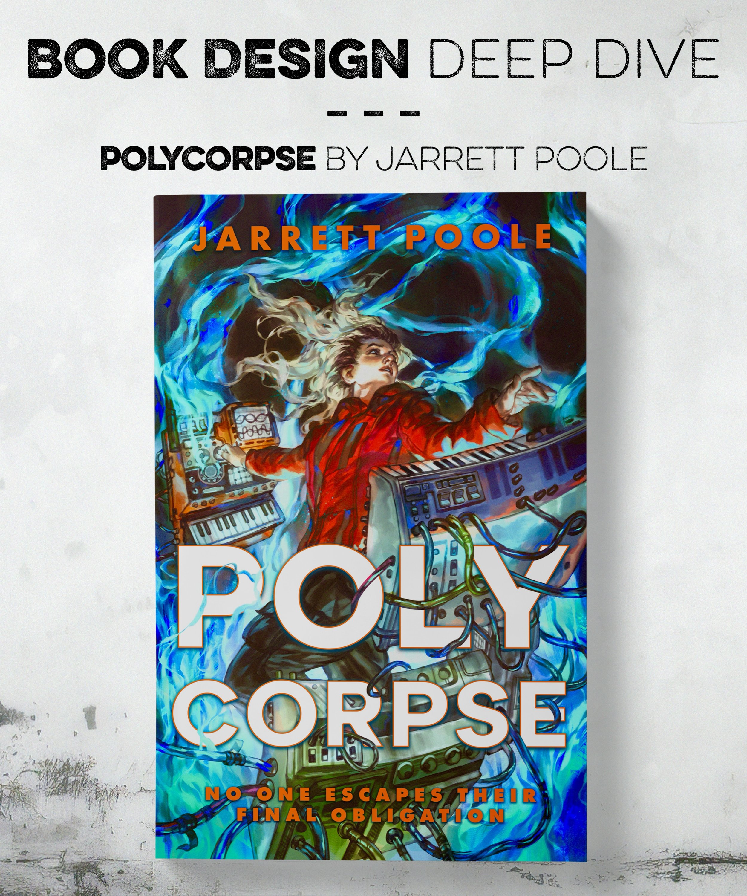 BOOK DESIGN DEEP DIVE 📚
It was a blast doing the full design for @jarrett_van&rsquo;s debut necropunk novel, PolyCorpse. From the cover to the interior graphics to the chapter headers and more, this music-themed project was a ton of fun. Thank you f