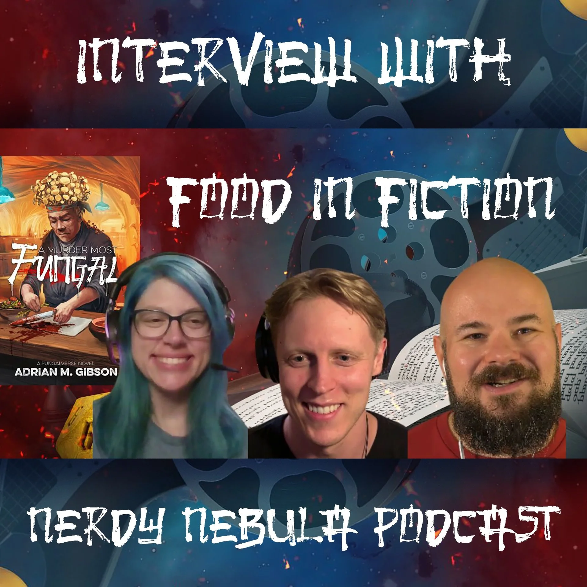 Another stop on the A Murder Most Fungal virtual book tour!!! Today, my interview with the amazing @authornicholaswfuller &amp; @danawritesthings of @nerdynebulapodcast went live, so check it out on YouTube as we delve deep into FOOD AND WORLDBUILDIN