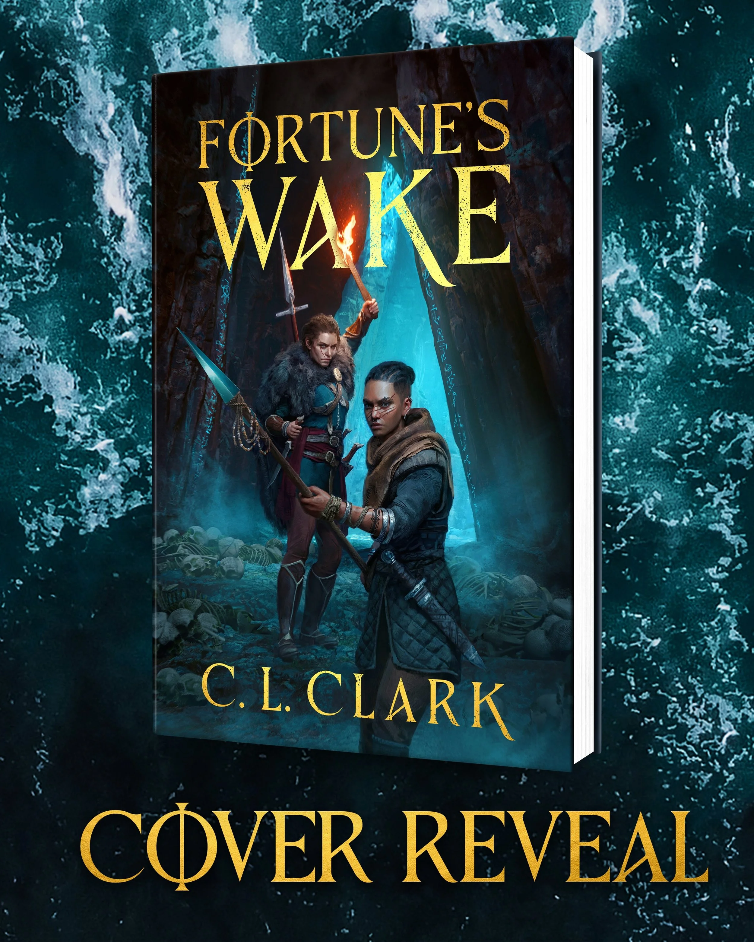 🌊 COVER REVEAL ⚓️
We&rsquo;re so excited to help reveal the cover for @grimdark.magazine&rsquo;s second novella of 2026: FORTUNE&rsquo;S WAKE by @clclarkwrites! This is a standalone fantasy about a failed monster hunter returning home to find her mo