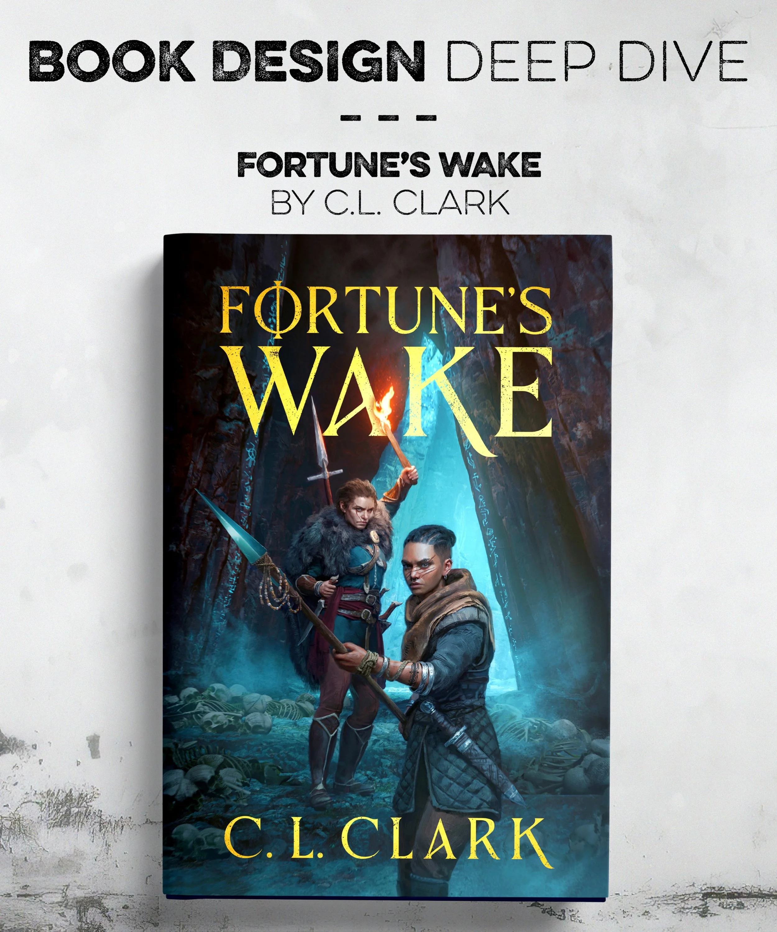 📚 BOOK DESIGN DEEP DIVE 📚
Fortune&rsquo;s Wake was my first design project as part of my new job with @grimdark.magazine, and it meant so much that it was for the amazing @clclarkwrites. From the cover design to the interior, I&rsquo;m really proud