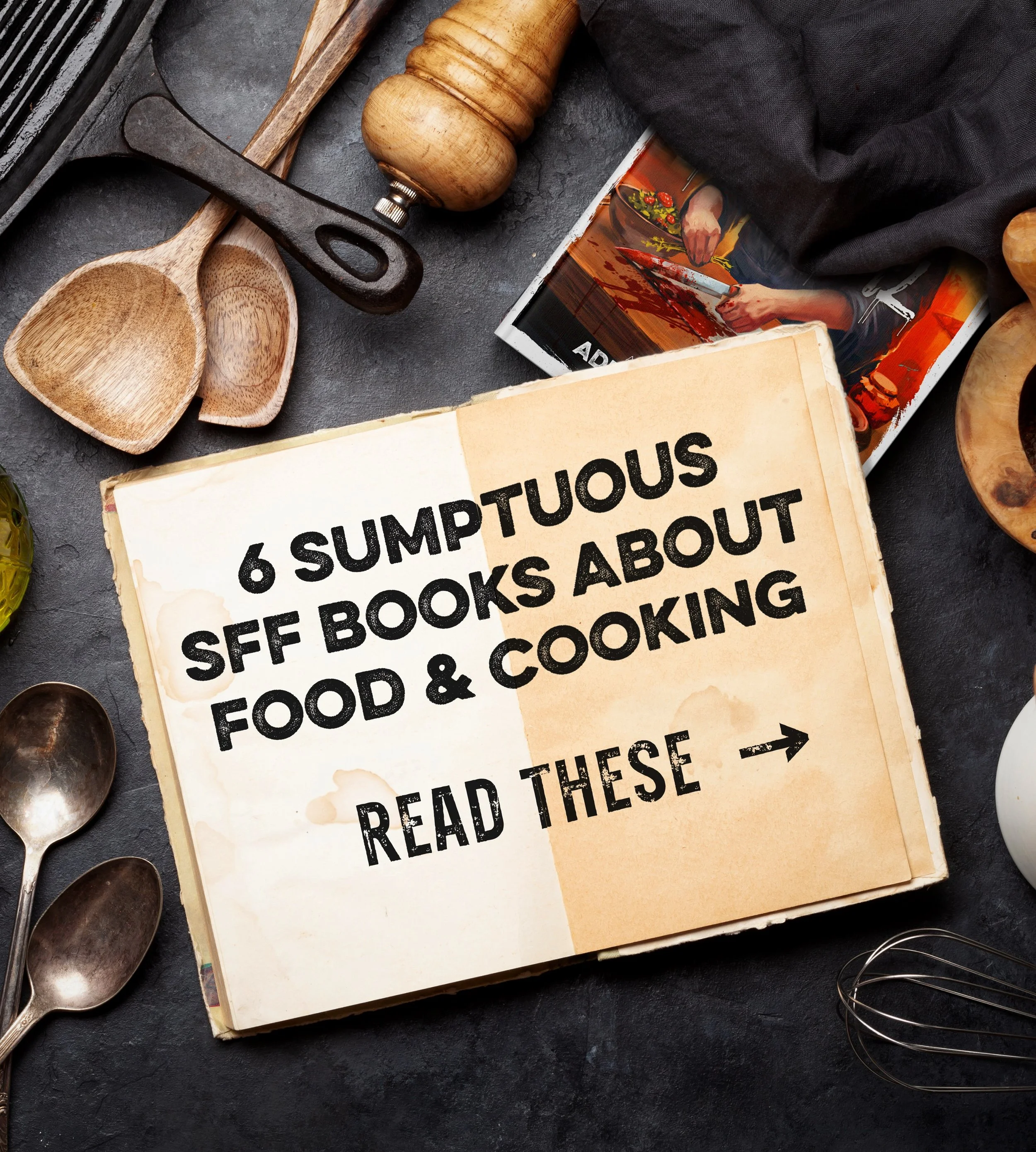 Looking for sci-fi and fantasy books about food, cooking, chefs and restaurants? Check out these awesomely delicious reads and satiate your imagination (though your stomach will need real food).
&bull;
&bull;
&bull;
#bookrecommendations #bookrecs #sc