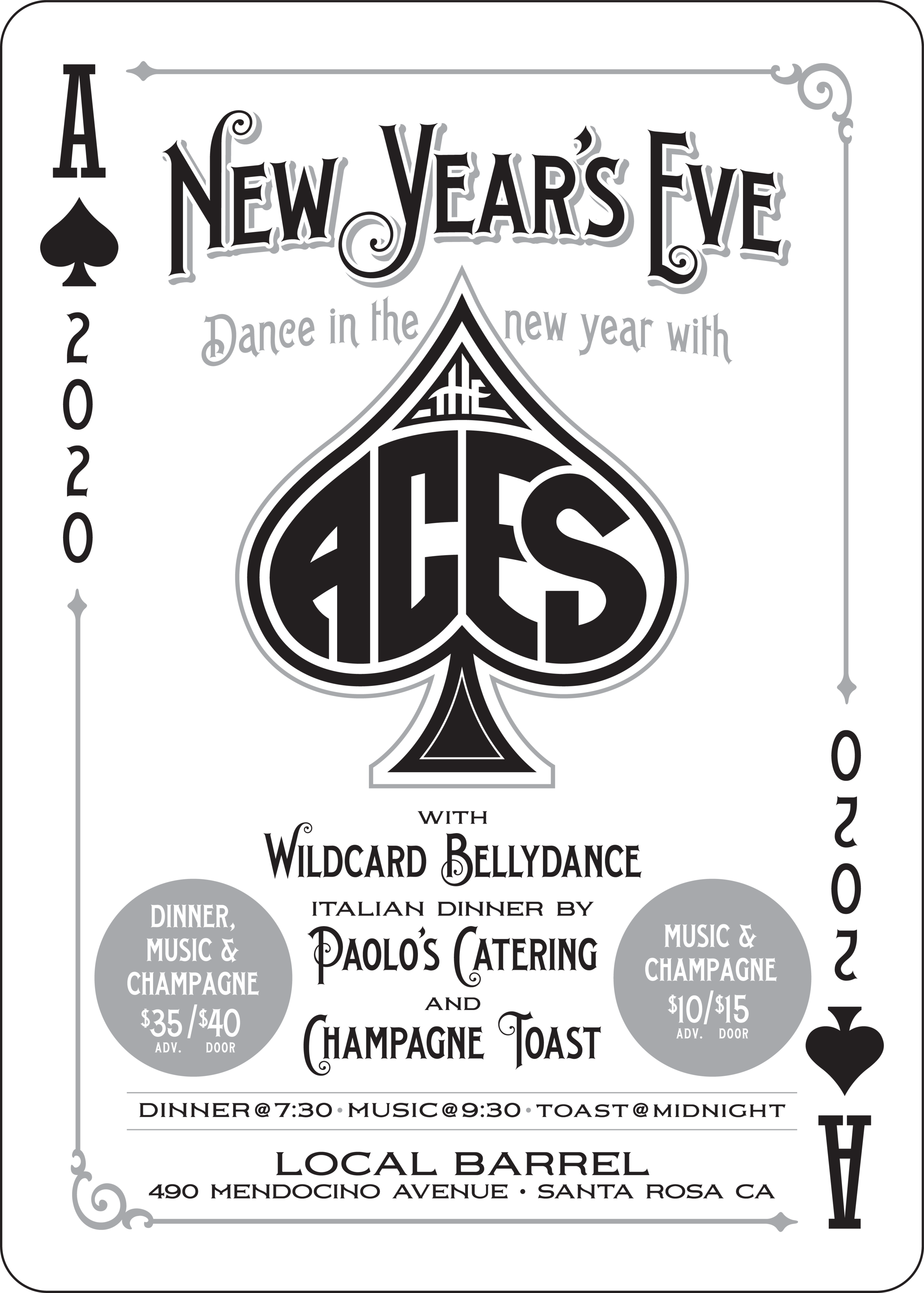 Aces New Year's Eve Poster