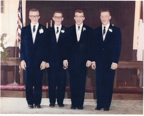Jerry and his brothers in 1955