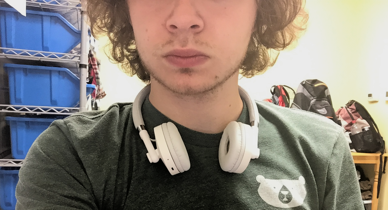 Wireless headphones make the man.