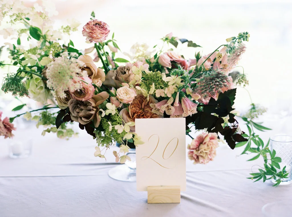 Simple calligraphy table numbers.