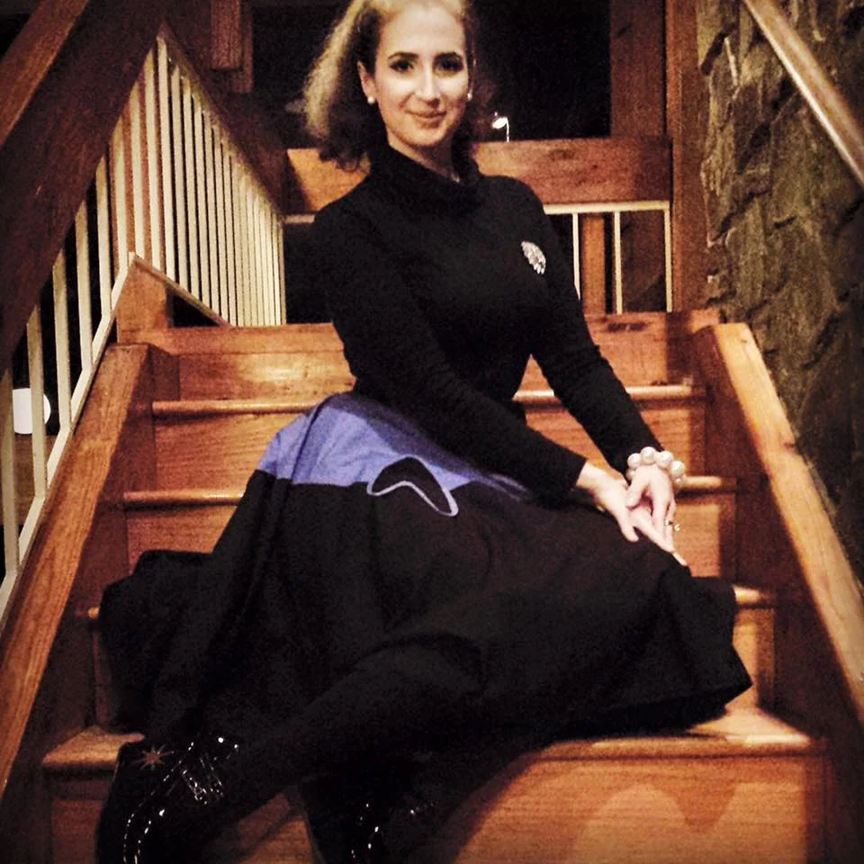 The stunning pin-up Mrs_Bonnie_Bailey is giving fierce glamour in her Damnit Jim skirt from the Galactic Ambassador line. Love how she paired it with some amazing shoes and some fabulously glam accessories!