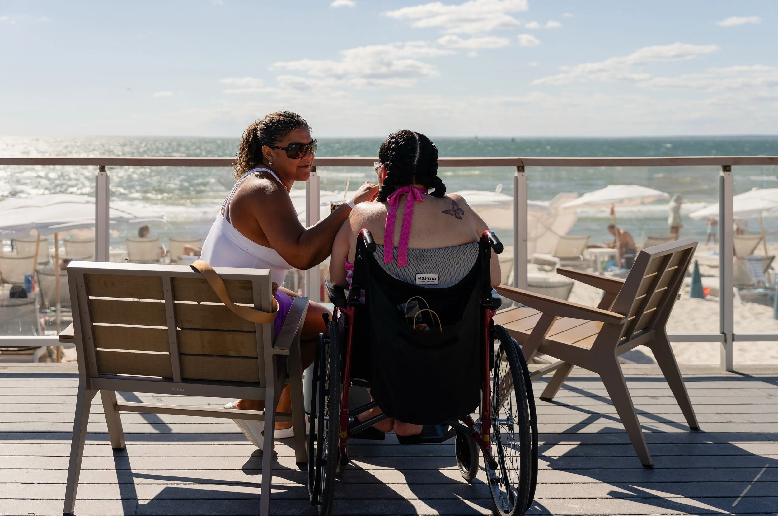 Wendy Ogando with her niece Brianna Salgado, who traveled from Miami to attend the retreat for the first time.