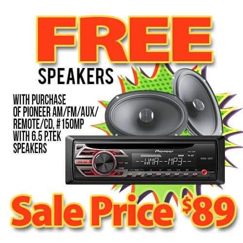 Free speakers with pioneer stereo