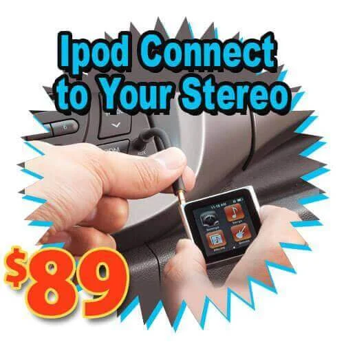 iPhone and iPod connection for your stereo.