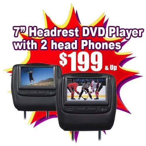 headrest video players for $199