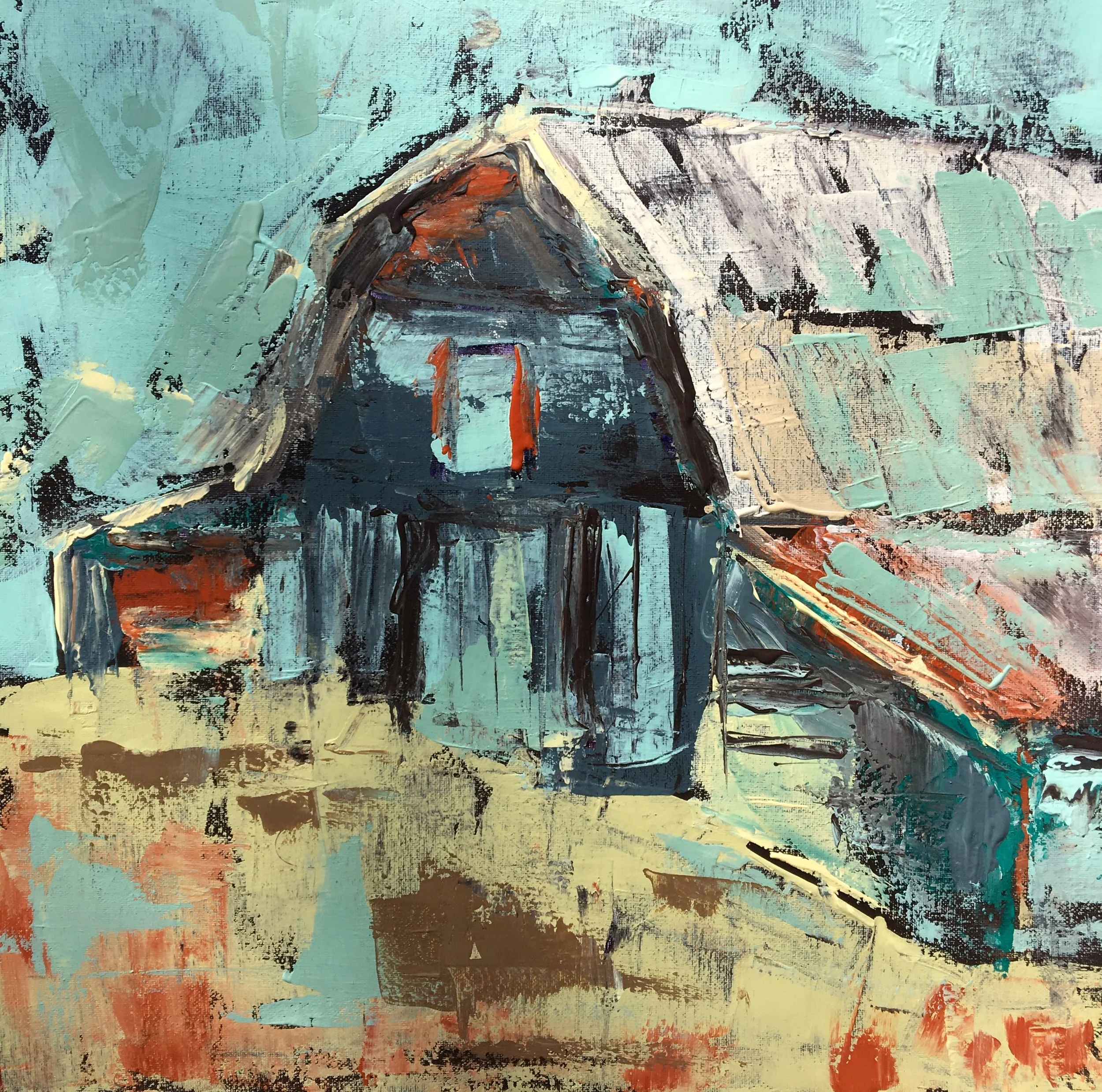 Palette Knife Paint-Along Class "Barn"