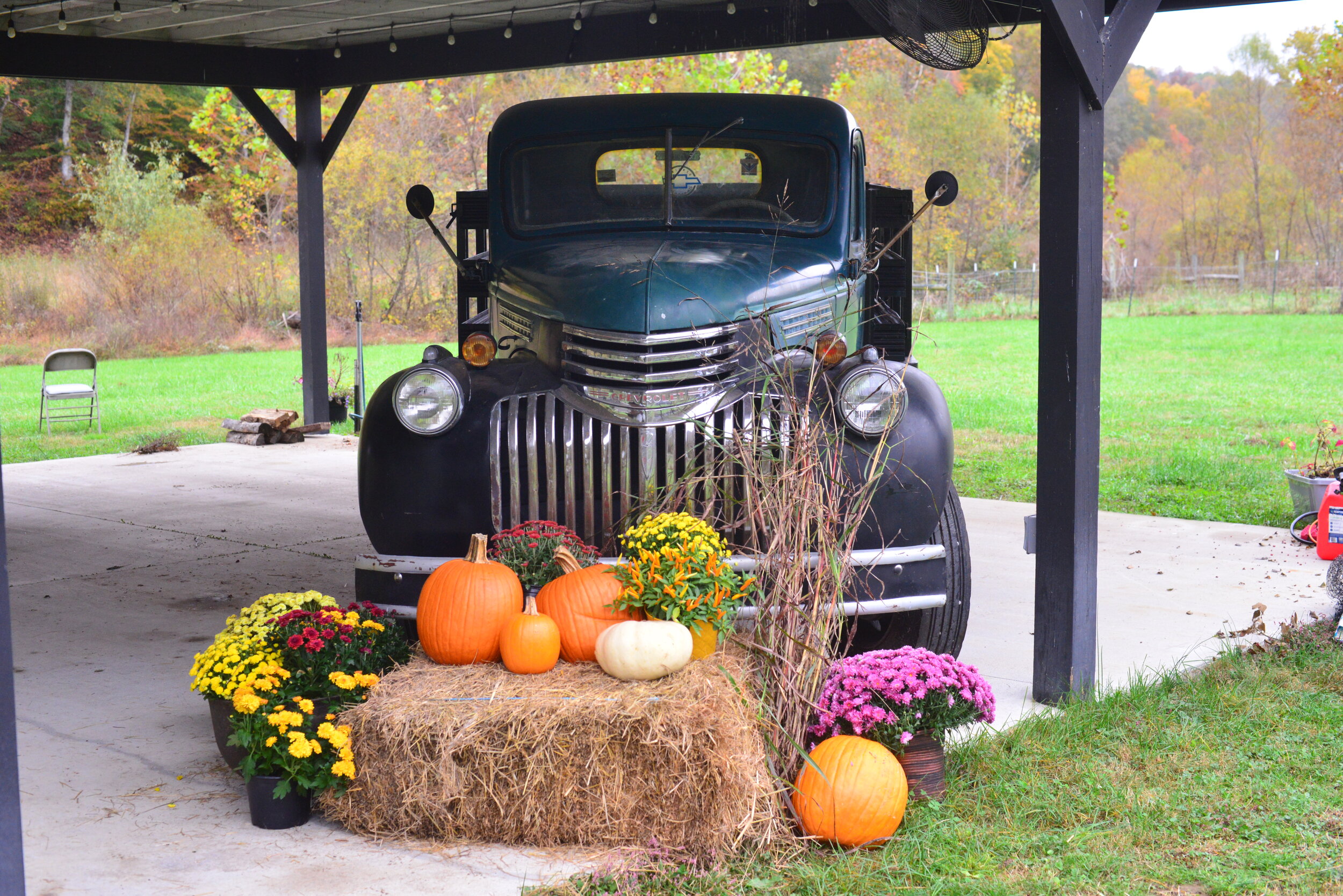 1947 Chevy is dressed up and waiting for photo opportunities