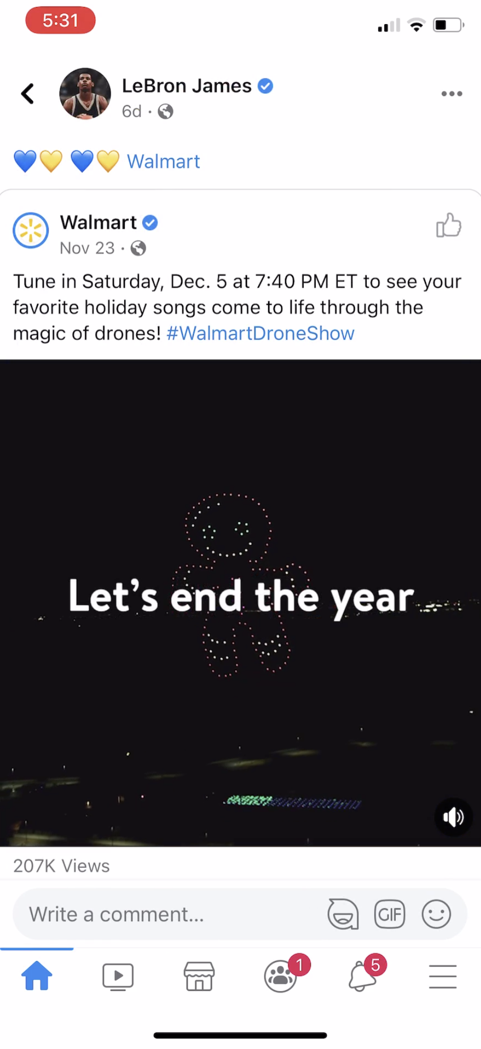 Walmart Holiday Drone Tour original campaign image