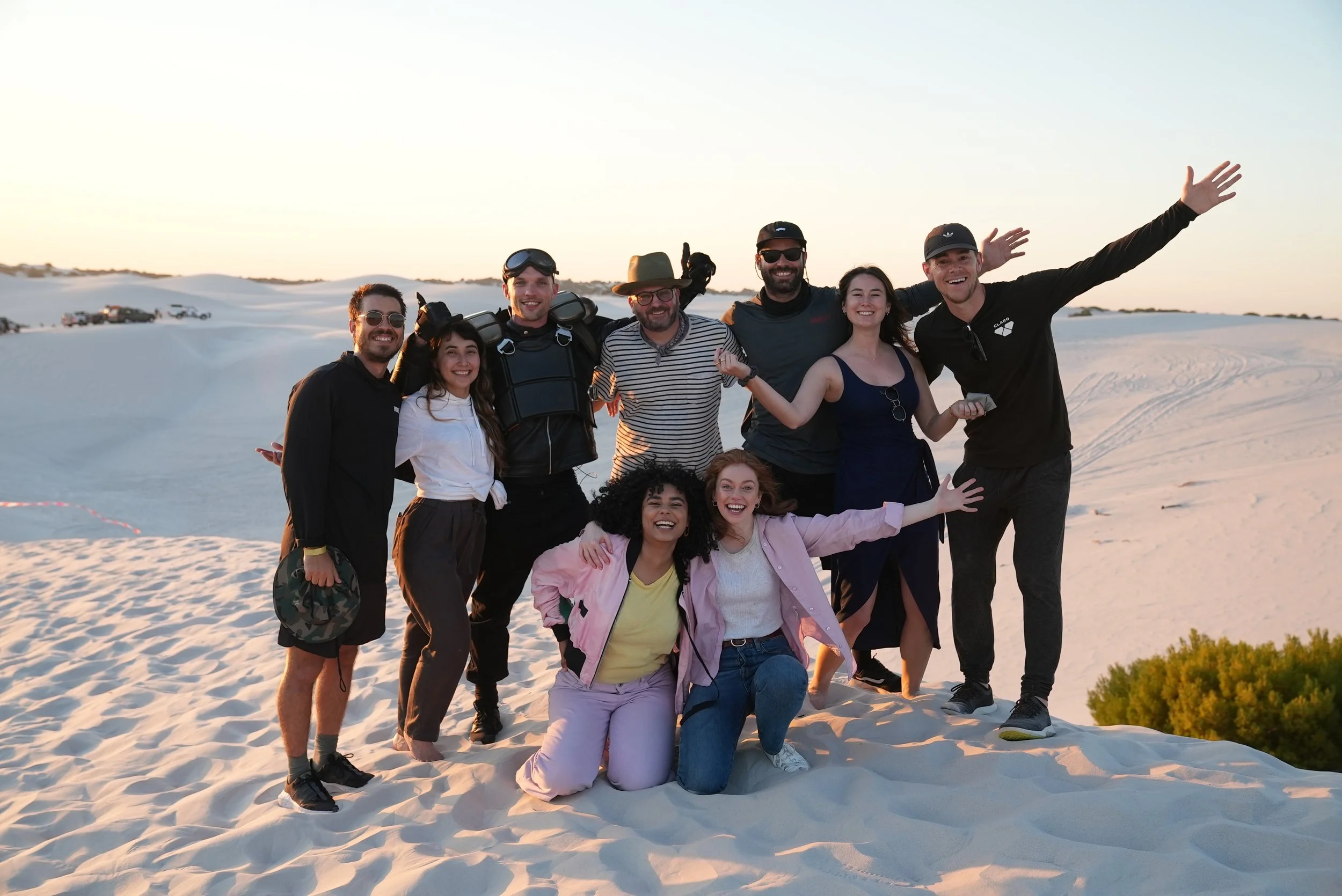 Fry Again cast and crew on location