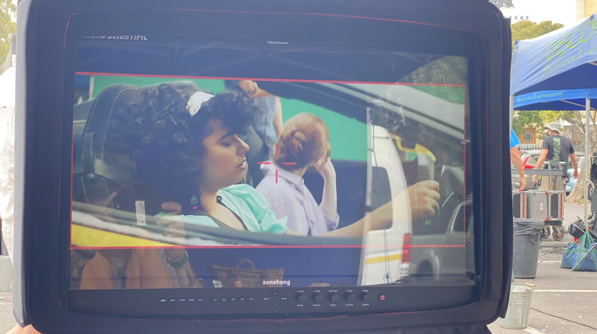 Fry Again cast in the production monitor