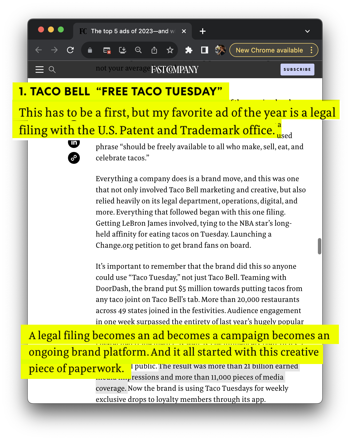 Freeing Taco Tuesday original campaign image