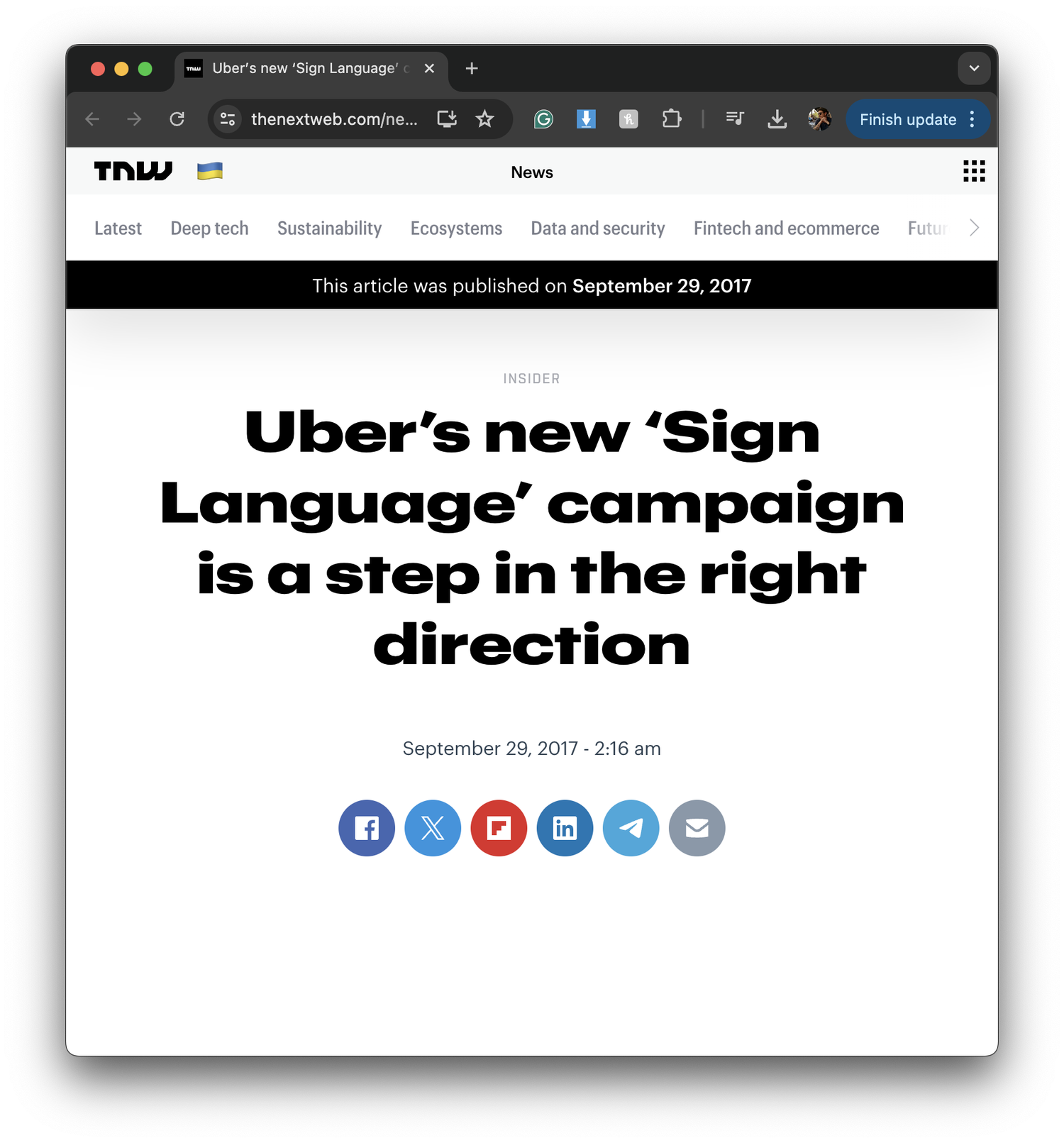 The Next Web coverage of Uber Sign Language