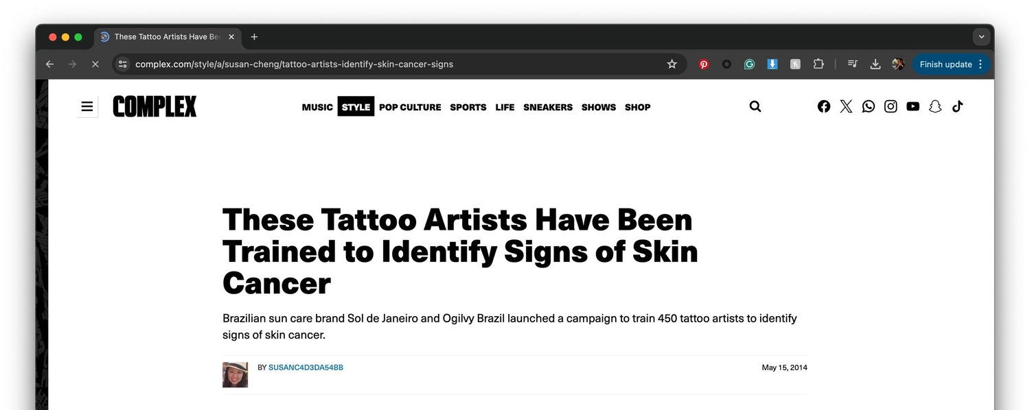 Tattoo Skin Cancer Check campaign image 4