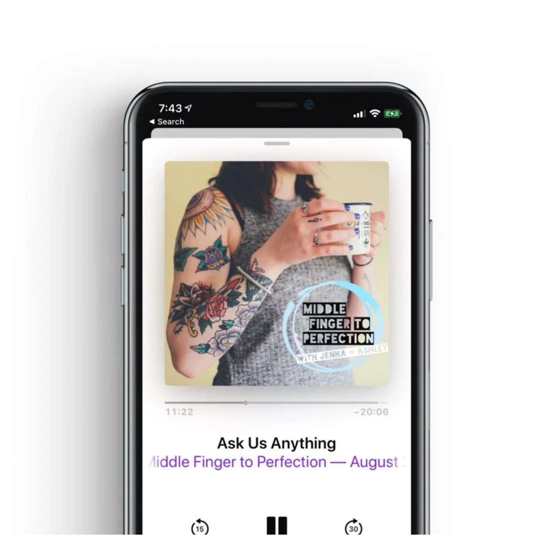 Middle Finger to Perfection @effperfect is a monthly labor of love podcast I co-host with my partner in recovering perfectionist crime, @ashleylooker.

Middle Finger to Perfection is your reminder that you are perfectly imperfect &mdash; and enough.
