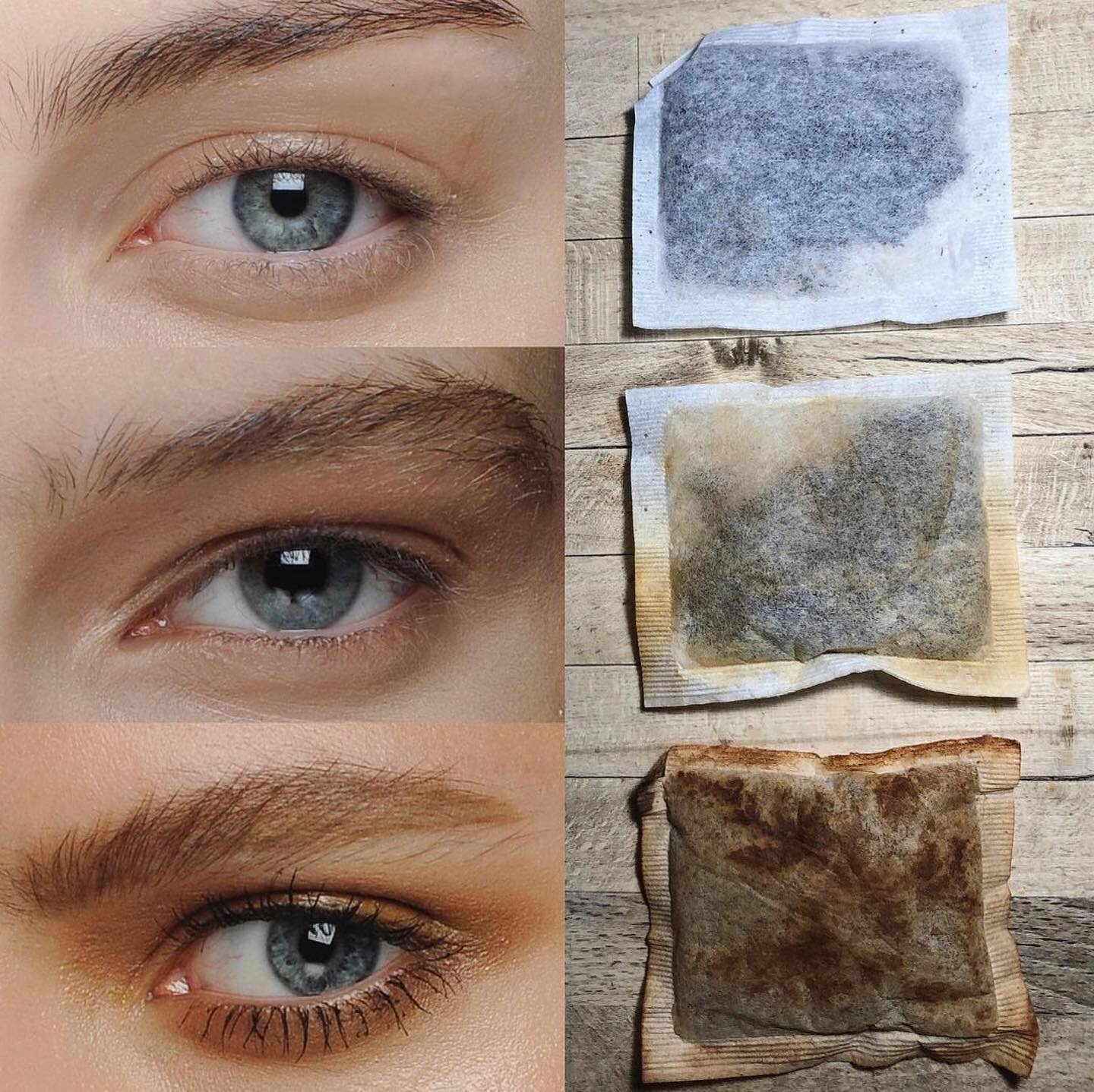 TEA BAGS: What&rsquo;s not celebrated enough in makeup artistry is the attention to detail given to doing very little. MAC Eyeshadows in Omega, Soba and Uninterrupted. 🫖🌱 

The bags are Yorkshire if you&rsquo;re wondering. 

Via @terrybarberonbeaut