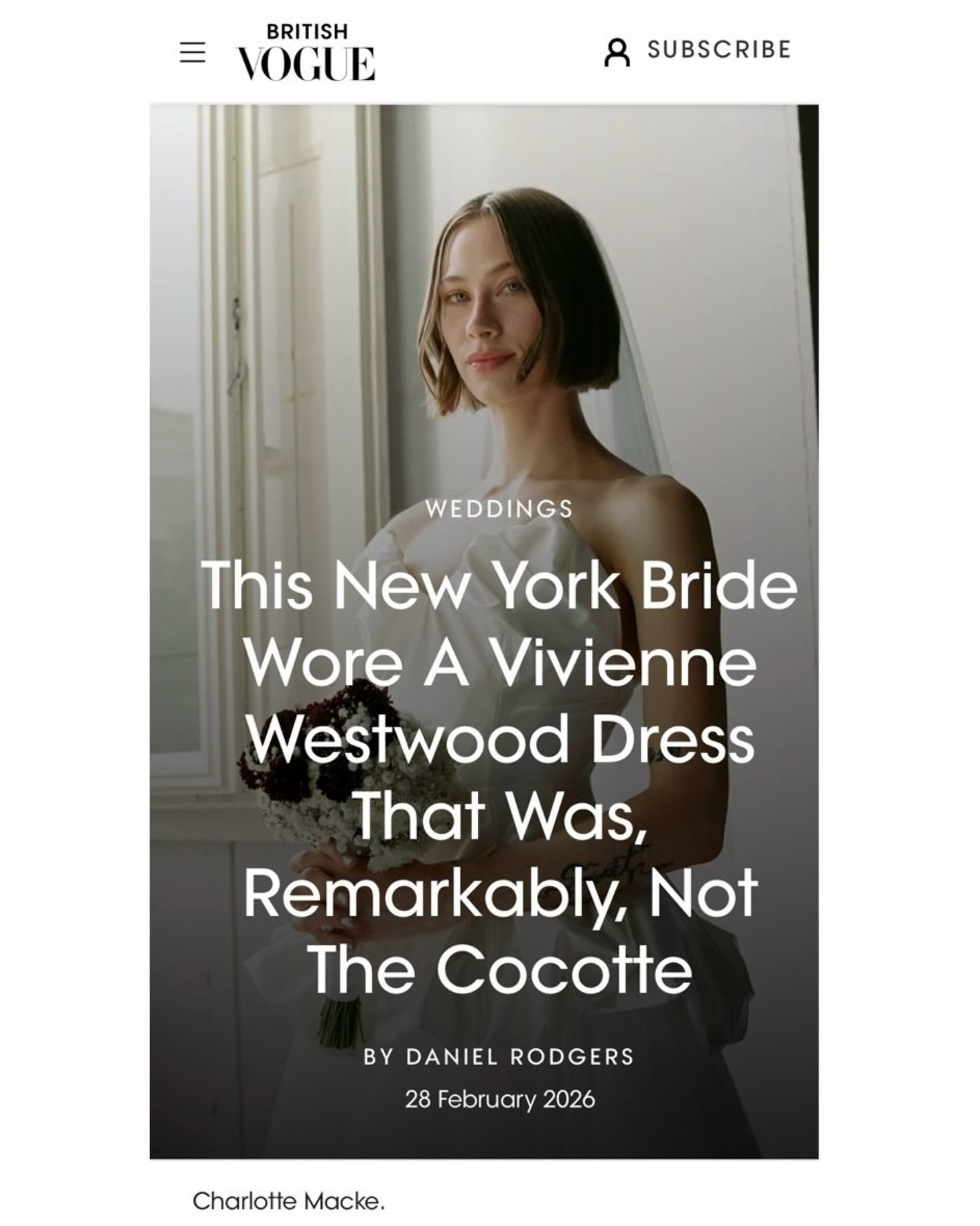 Deeply honoured to have been part of such a special day, beautifully captured and featured in @britishvogue ✨

So happy to have been there, in a place where hearts were beating deeply and love was truly everywhere 🤍

Thank you to L&amp;N for your tr