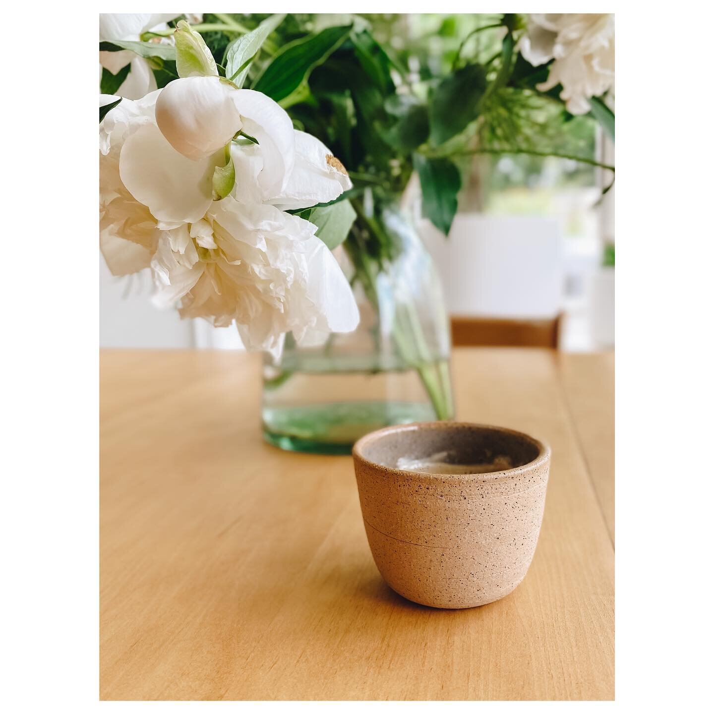 Pottery and peonies