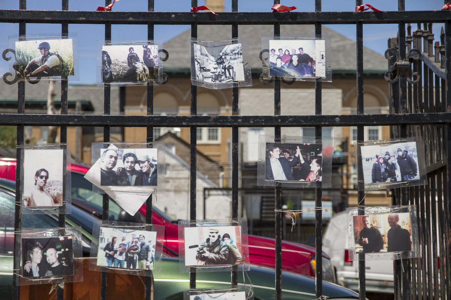 A memorial for James Foley in Pilsen. The late journalist lived in the area, he was kidnapped and killed by ISIS.