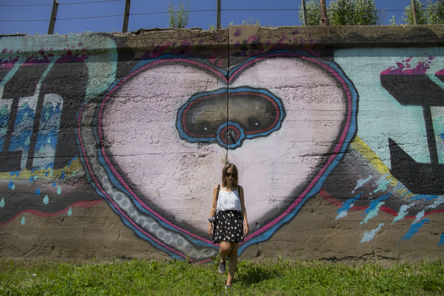 Pilsen is known for its street art (among other things), especially by the train tracks.
