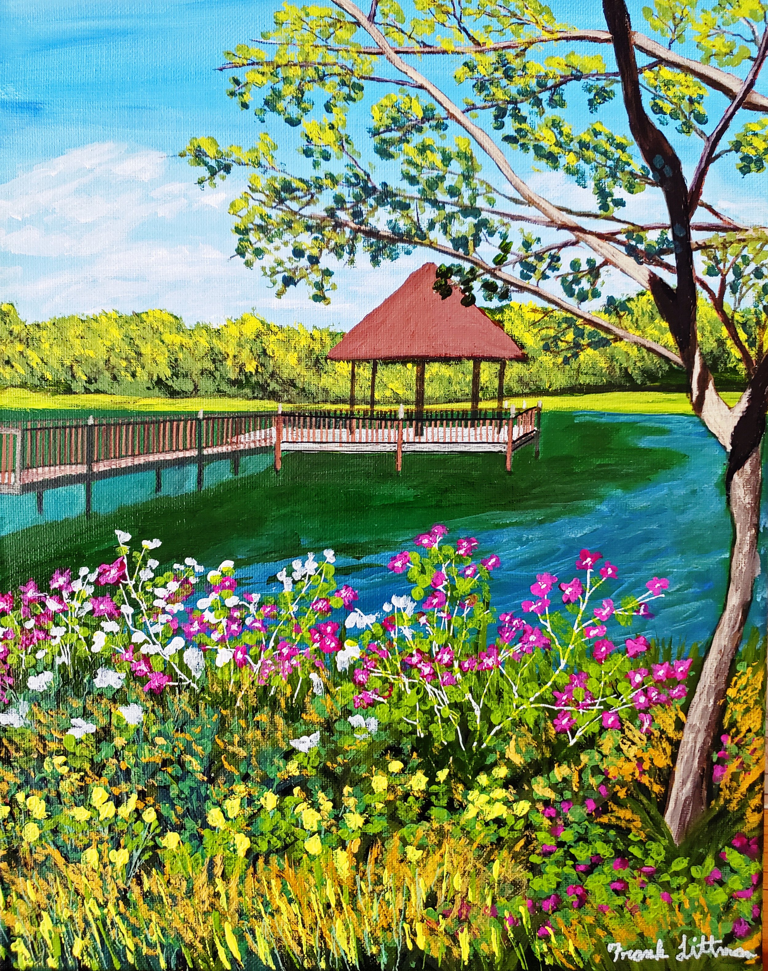 FRALIT004PR - Lake Caroline - A painting by Frank Littman.jpg