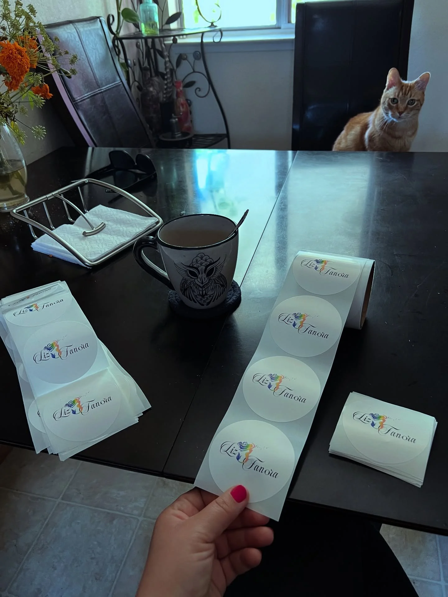 SO EXCITED!! 1st round of Liz Fanora stickers have arrived, more varietals to come soon! Be sure to come out to @theblockpetaluma on Friday Sept 19th for my album release party starting at 5pm to get your merch!! 💿🎶🎉 

#livemusic #merch #lizfanora