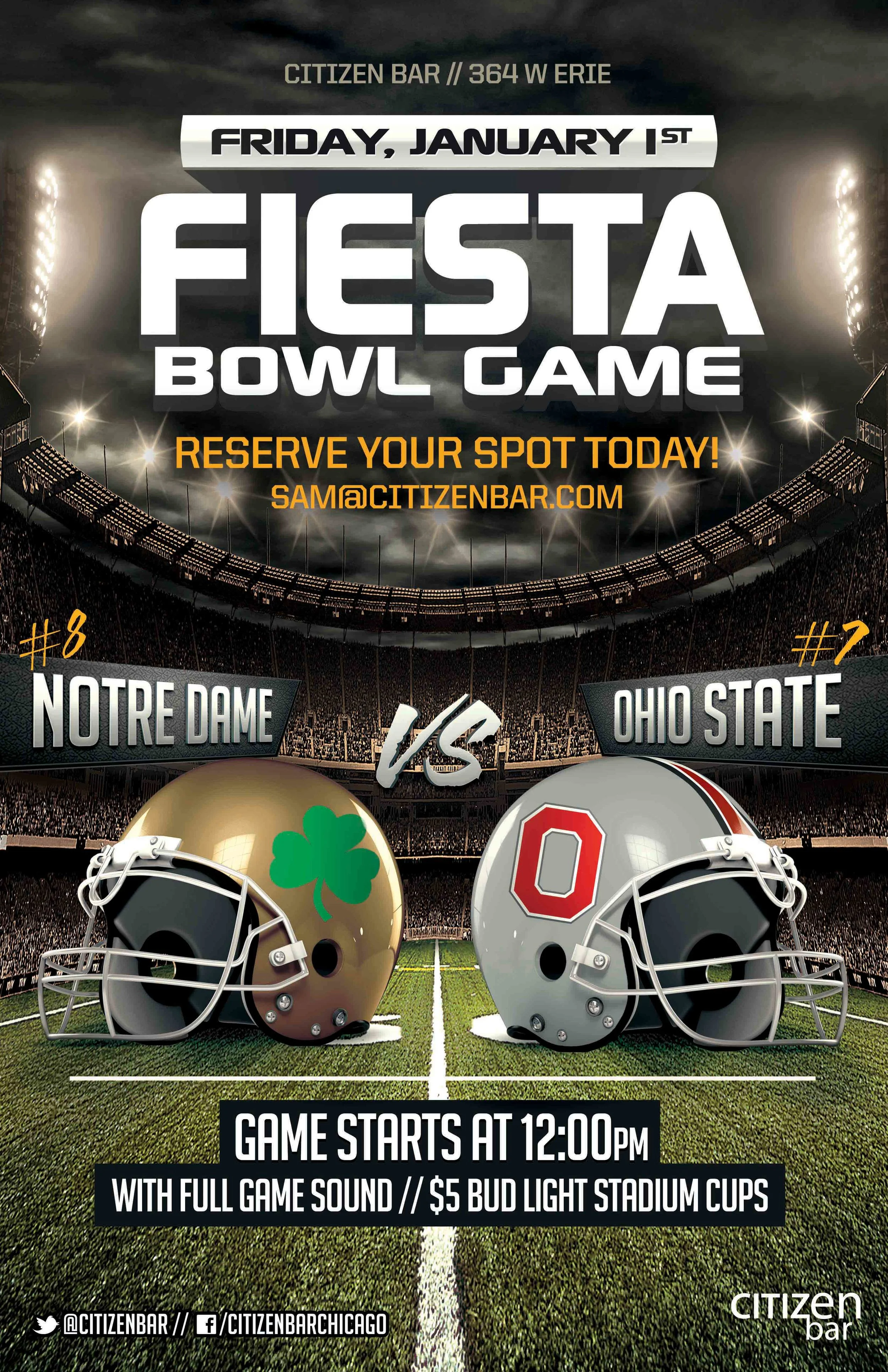 Notre Dame Fiesta Bowl Flier