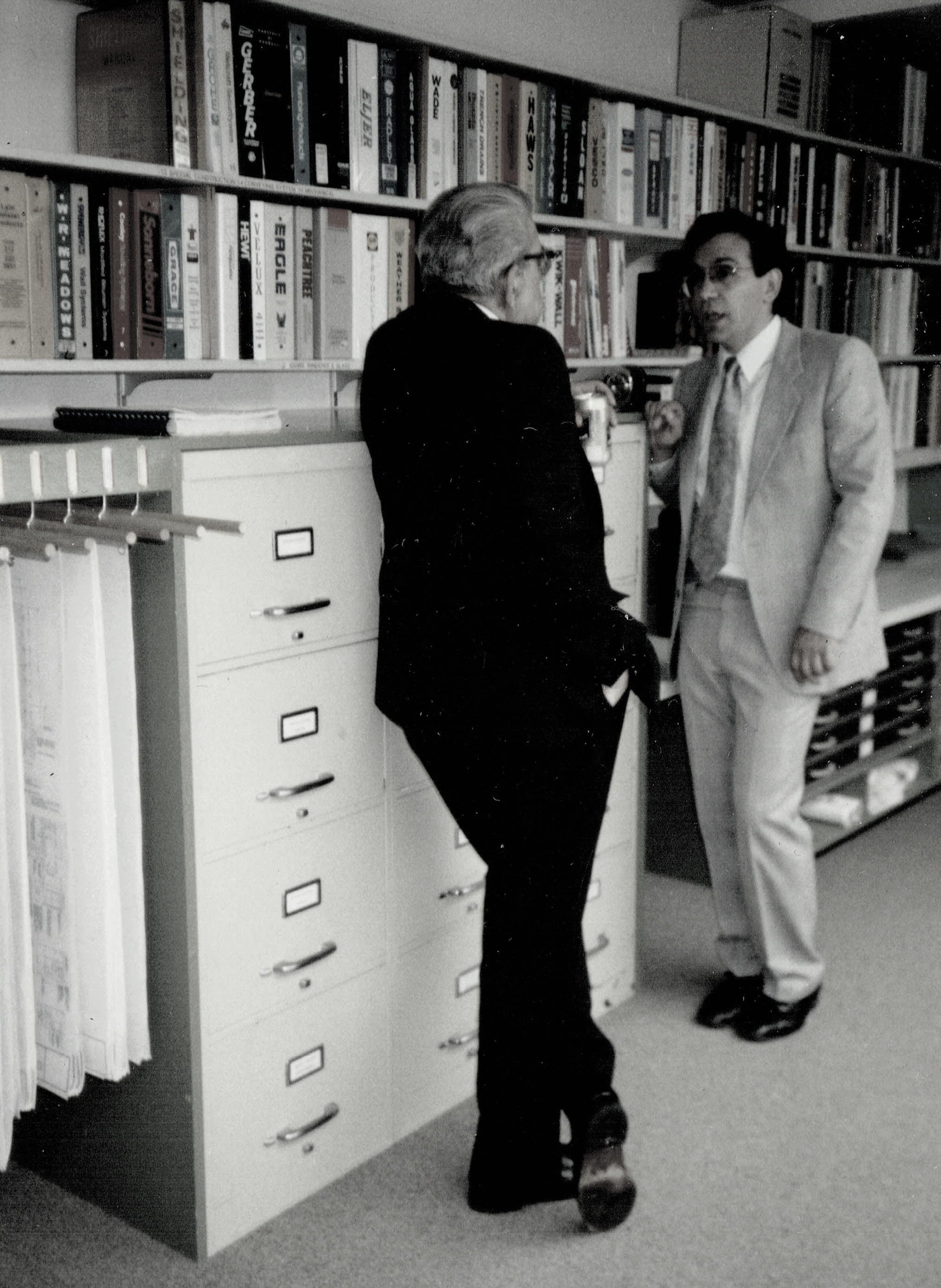 My father and I at the grand opening of my practice in 1990. 