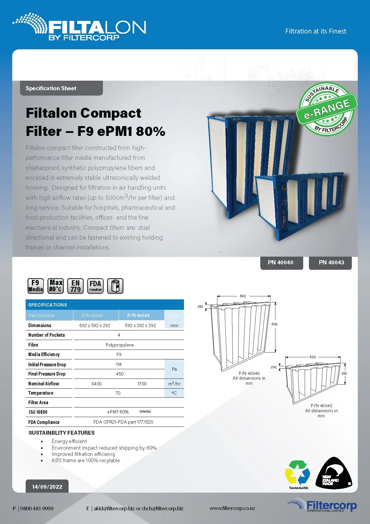 spec F9 — Filtercorp International Limited