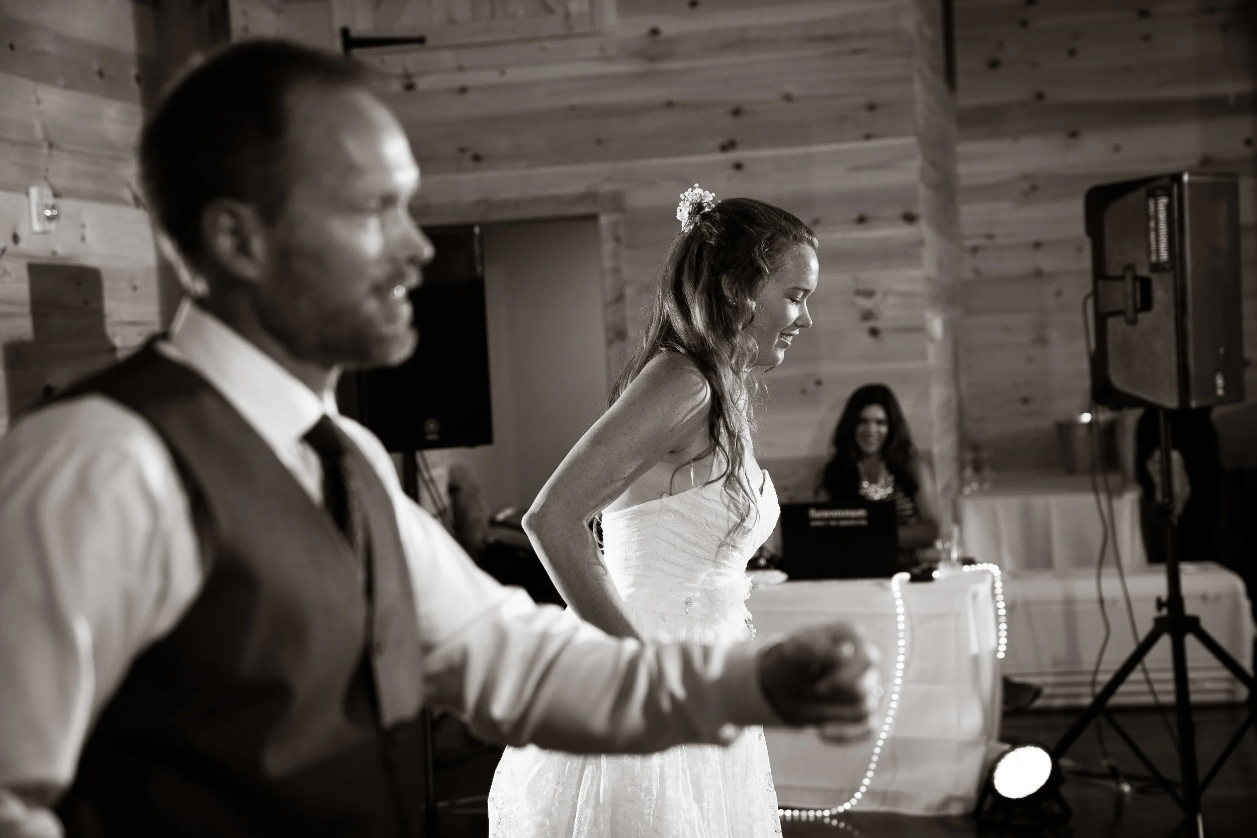 Father daughter dancing black and white | Windy Hill Wedding and Event Barn in Simpsonville, SC