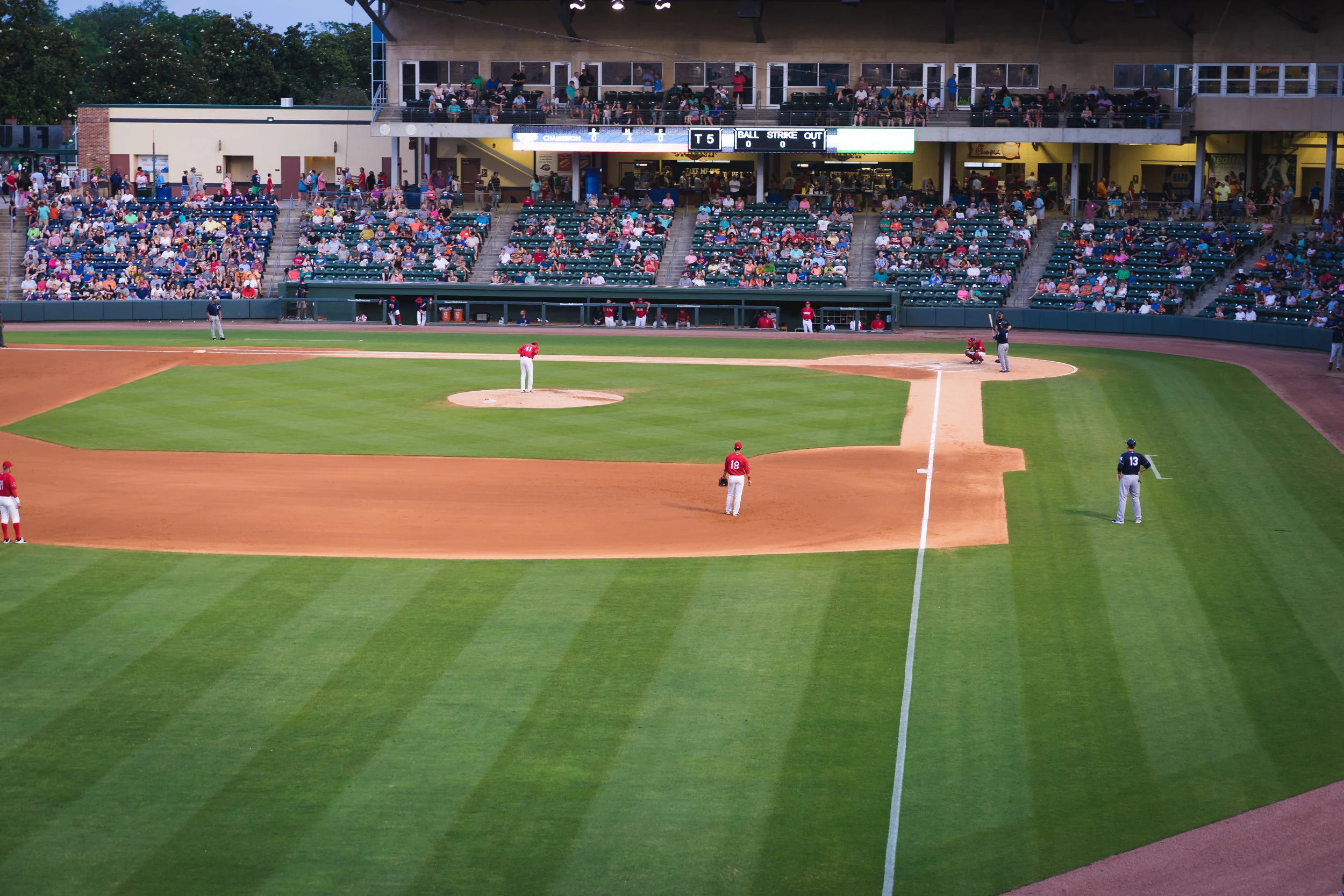 Flour Field Baseball Game in Downtown Greenville SC