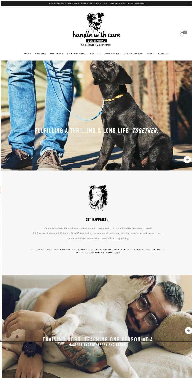   https://www.handlewoofcare.com/ Squarespace  7.1 