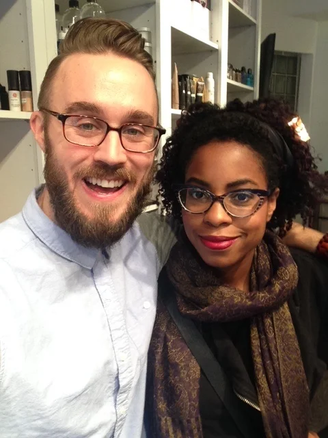 Jacob Hyzer Makeup Artist/ Alcone Co. Creative Director & I at Alcone Flagship NYC before he did a holiday lip demo on me. Follow him on Instagram .