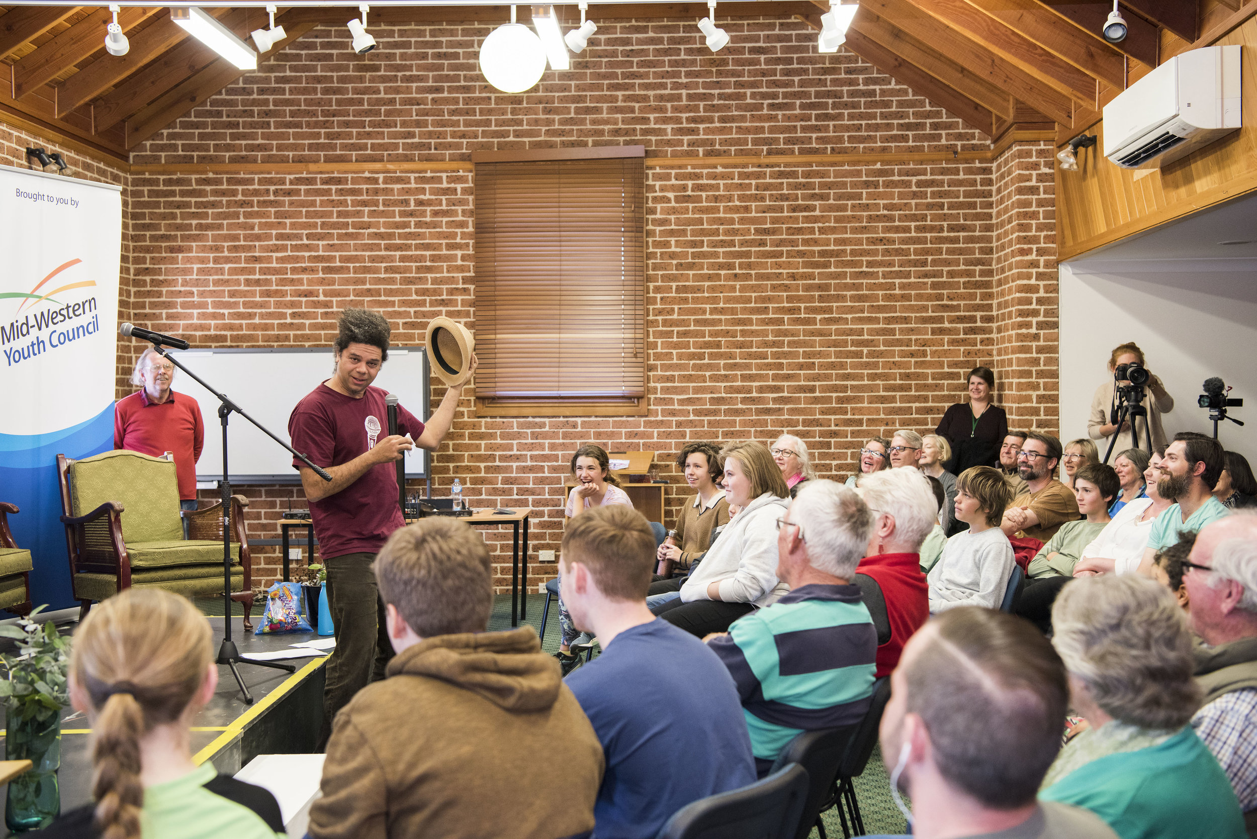 Australian Poetry Slam Mudgee heat, hosted by Miles Merrill